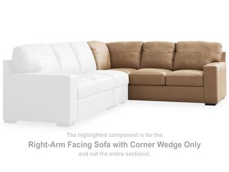 Bandon Toffee Right-Arm Facing Sofa with Corner Wedge