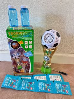 World Cup Soccer Trophy Bubble Machine