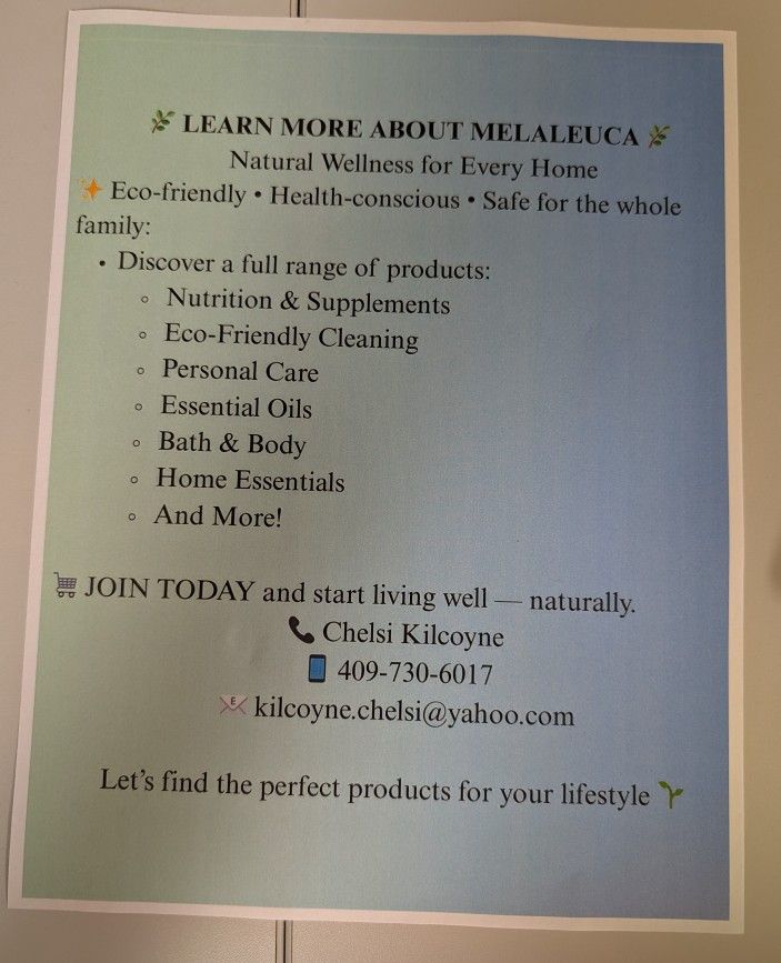 Interested In Learning More About Melaleuca Products?