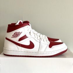 NEW Air Jordan 1 Mid Reverse Chicago White Womens SIZE 7.5