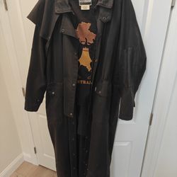 Kakadu Traders Australia Oilskin Duster Coat XXL – Made in Australia, Style 3002 – Outback Drover Long Rider Jacket