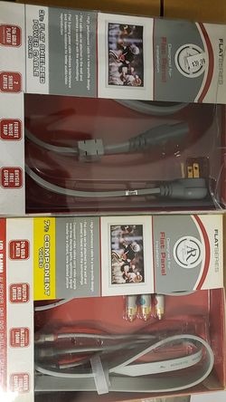 Flat screen power cable and component video cable