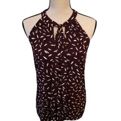 Women's Banana Republic Sleeveless Blouse Halter Size Small Maroon