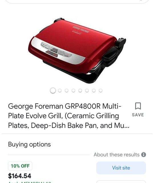 George Foreman Multi Plate Evolve Grill
