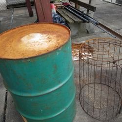 Steel Drum with Burn Basket