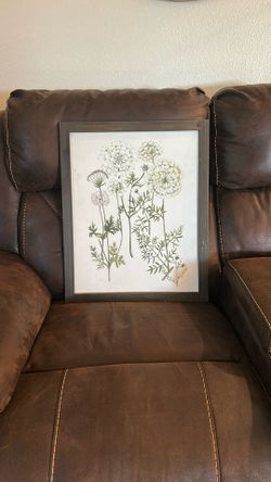Floral Wall Art Wood Frame
