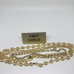 New arrivals! 14K Solid Gold GC Style link chain! See sizes in description.