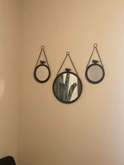 Three little birds metal & glass mirrors