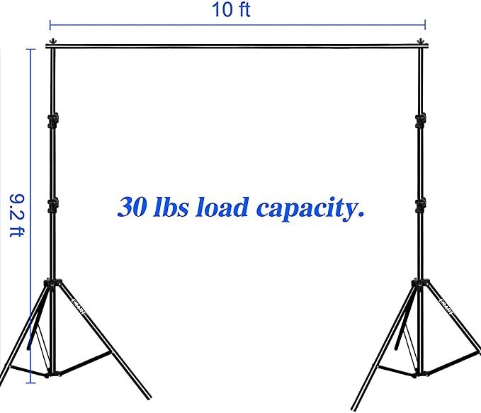 EMart Photo Video Studio 9.2 x 10 ft Heavy Duty Backdrop Support Kit