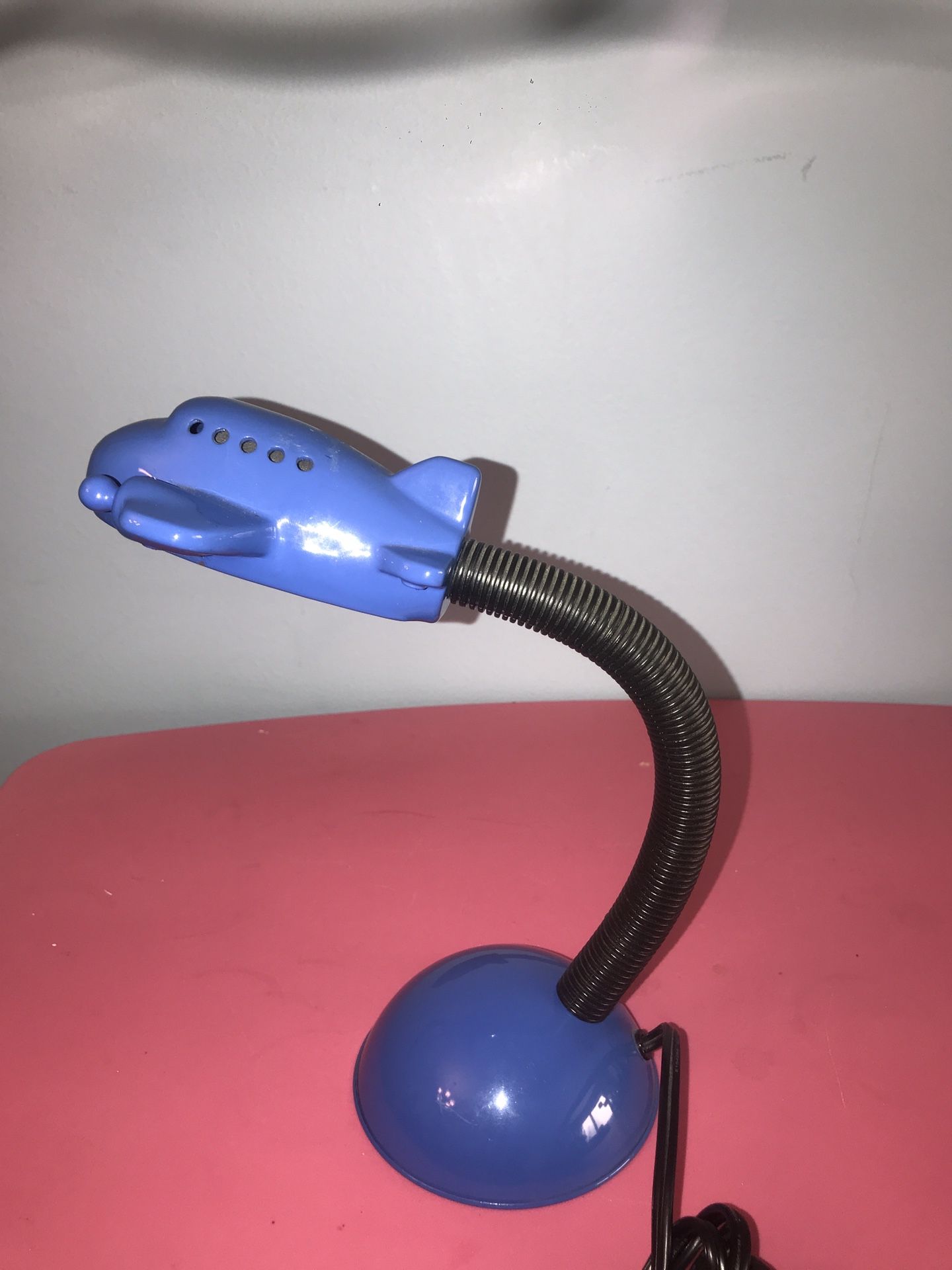Blue Airplane Shaped Kids Desk Lamp 