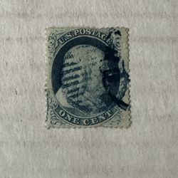 United States 24 Ben Franklin 1 Cent Stamp Used 