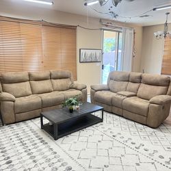 Reclining Sofa and Loveseat