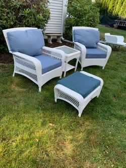 Resin wicker 4 piece patio set