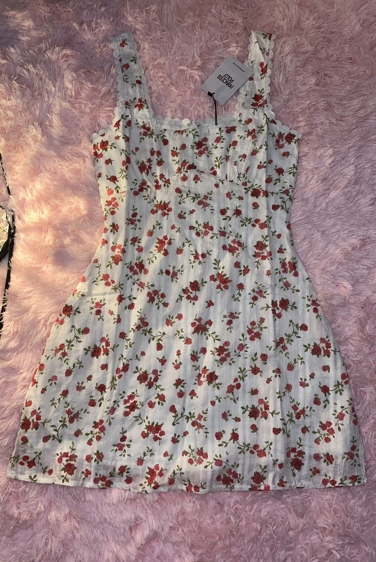 DASHA MINI DRESS WHITE FLORAL TALL