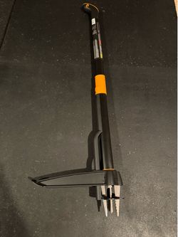 FISKARS Deluxe Stand-up 4 Claw Long Handle Weed Puller Tool Sz 39"L Black 107443