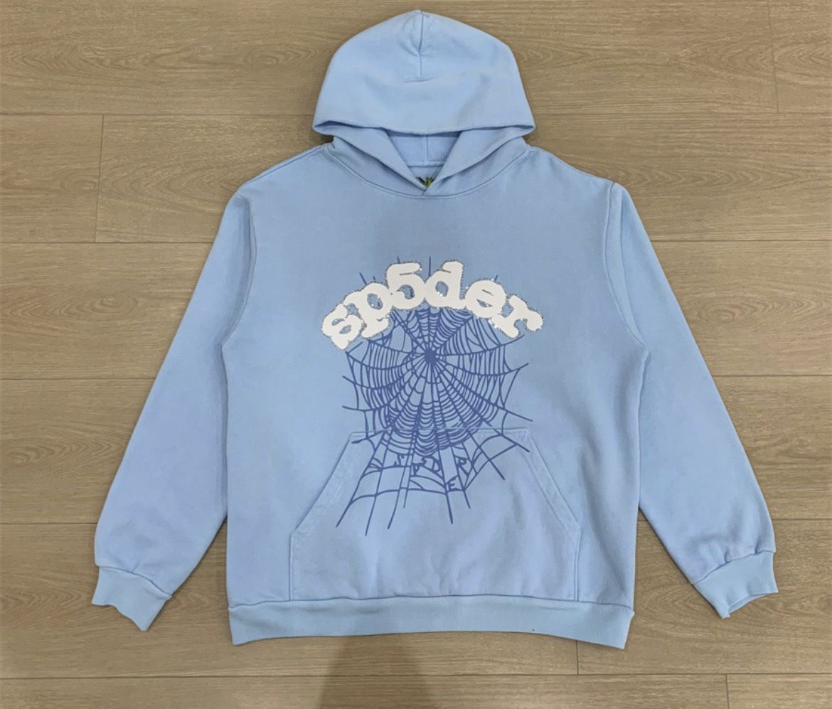 Light Blue Sp5der Hoodie