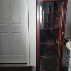 Curved Glass China Cabinet