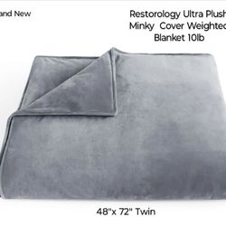 Brand New Restorology Ultra Plush Weighted Blanket 10lb 