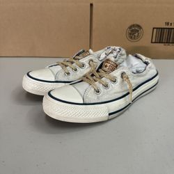 Converse All Star Low Slip On Women’s Shoes Snearkers White Canvas Size  7.5