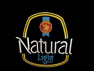Vintage Natural Light Beer Sign