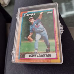 Baseball Mariner Fans.  1990 Topps Mark Langston Cards.    Lot Of 39.  7 X Gold Glove Winner.   Cash Porch Pickup Redmond.
