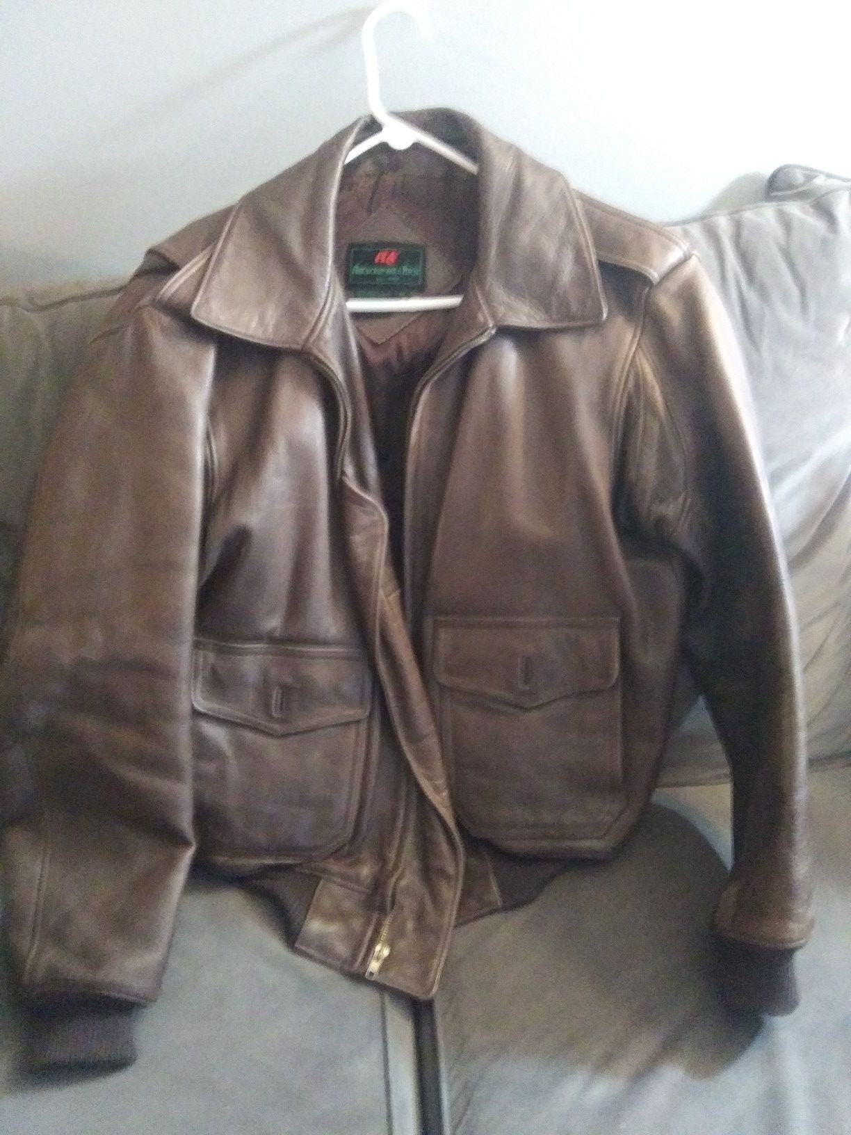 New Abercrombie & Fitch leather jacket size medium