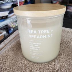 Tea Tree Spearmint 2 Wick Candle.  New
