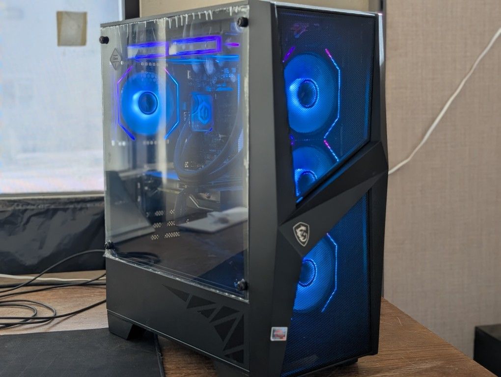 MSI AMD Ryzen 5 7400f + Radeon RX 5500 XT RGB Gaming Desktop PC Computer
