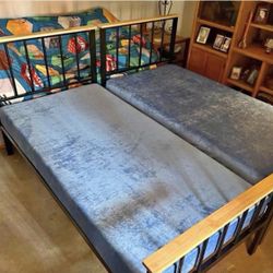 Twin Platform Bed w/Memory Foam Gel Mattress (2 sets available)