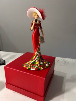 Coca-Cola Hamilton Collection Timelessly Refreshing Figurine Woman Red Dress