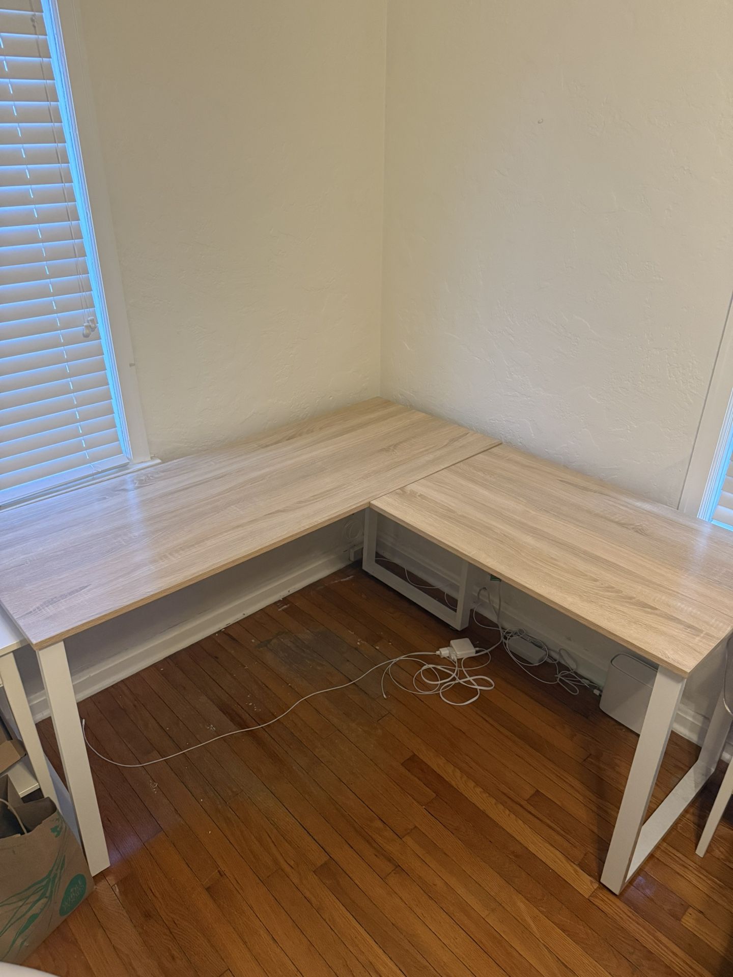 White and Wood Desk