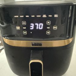 Bella Pro Series - 6-qt. Digital Air Fryer with Matte Finish - Matte Black with Gold Accents