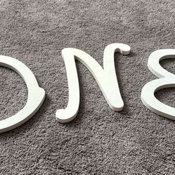 Wood Letters: O -N - E