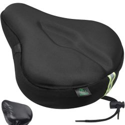 Zacro Bike Seat Cushion- Gel Padded Bike Seat Cover for Men Women Comfort, Extra Soft Exercise Bicycle Seat Compatible with Peloton, Outdoor a Indoor 