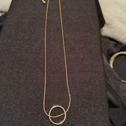 Charming Charlie Gold-Tone Ring Necklace