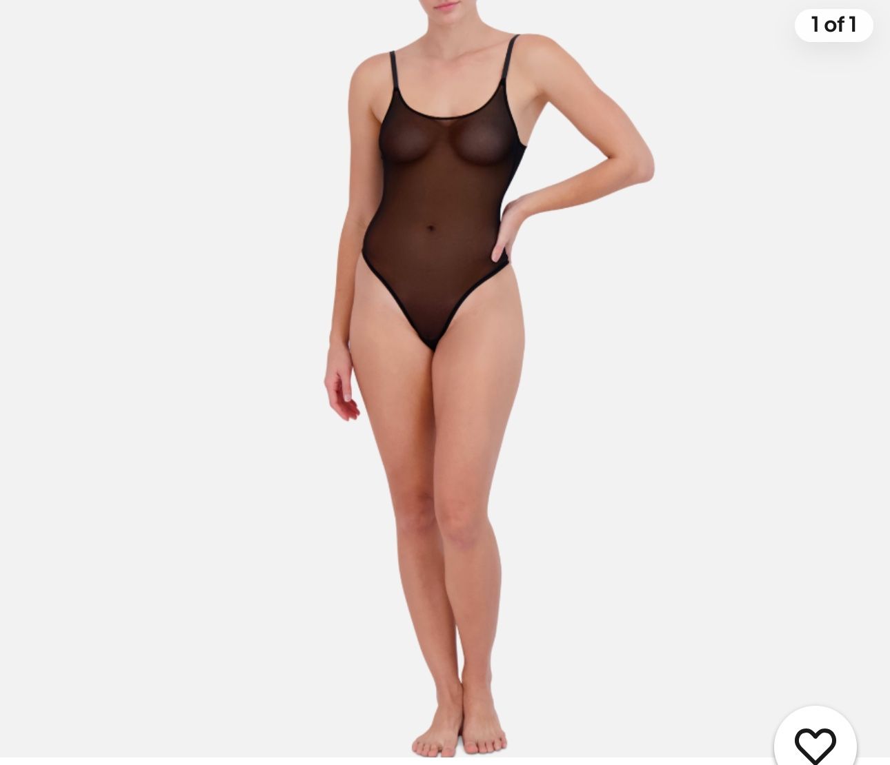 Sheer Mesh Thong Bodysuit