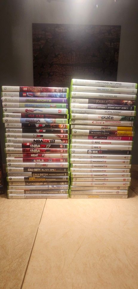 Video Games 50+ Xbox 360 Games Lot Tested And Working