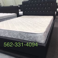 Queen Bed With Nice 10” Orthopedic Supreme Mattress Included 📍 