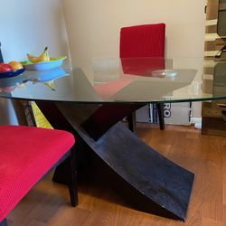 Oval Shaped Dining Table - Chairs Not Included 