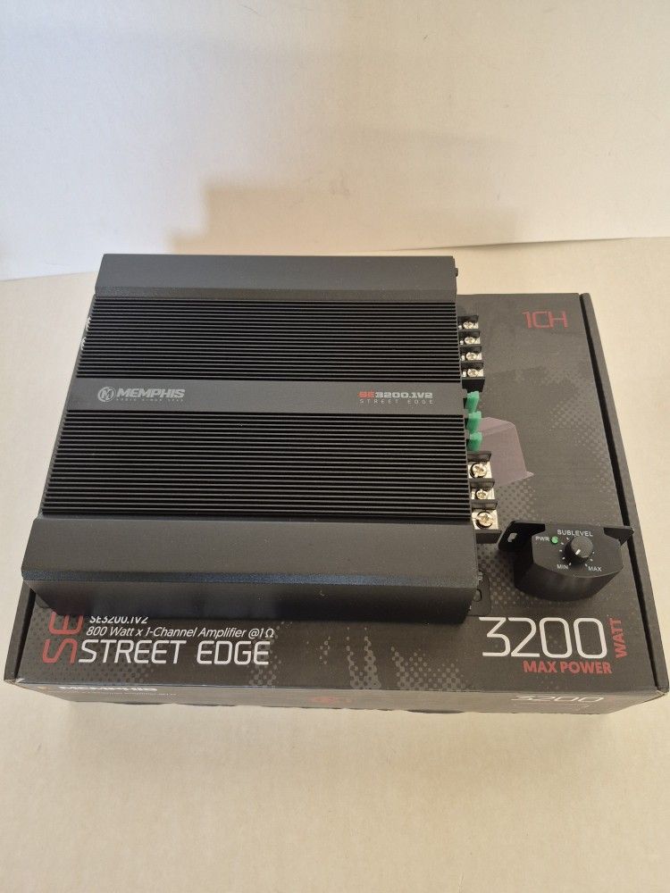 MEMPHIS 3200 WATTS MONOBLOCK 1 OHM STABLE BUILT IN CROSSOVER WITH BASS CONTROL CAR AMPLIFIER ( BRAND NEW PRICE IS LOWEST INSTALL NOT AVAILABLE )