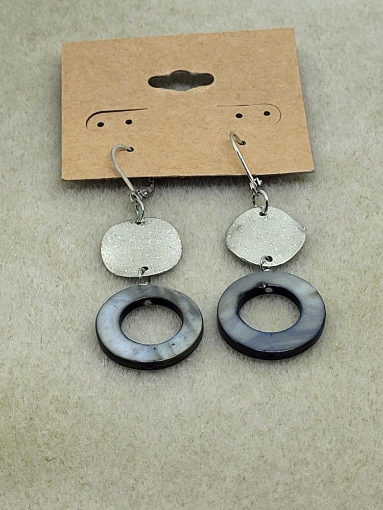 Metal And Shell Earrings