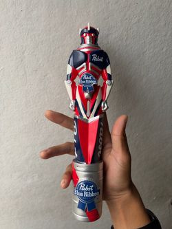 Pabst Blue Ribbon Robot Beer Tap Handle