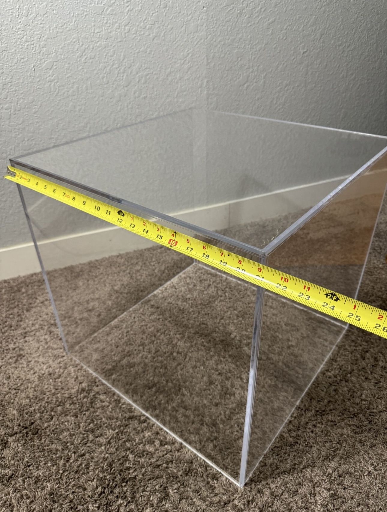 Custom Fabricated Plexiglass Table/Display Set 3 Of 3 Quarter Inch Plex