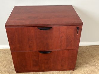 2-Drawer Lateral Wood File Cabinet with Lock
