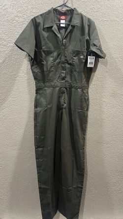 Dickies FLEX Cooling Temp-iQ Short-Sleeve Coveralls for Ladies Moss green