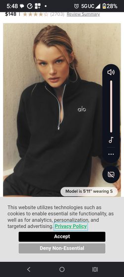 Alo black sweater