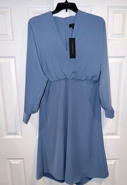 Donna Karan New York Blue Long Sleeve Dress