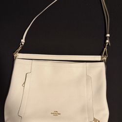 Authentic COACH White Leather Handbag 