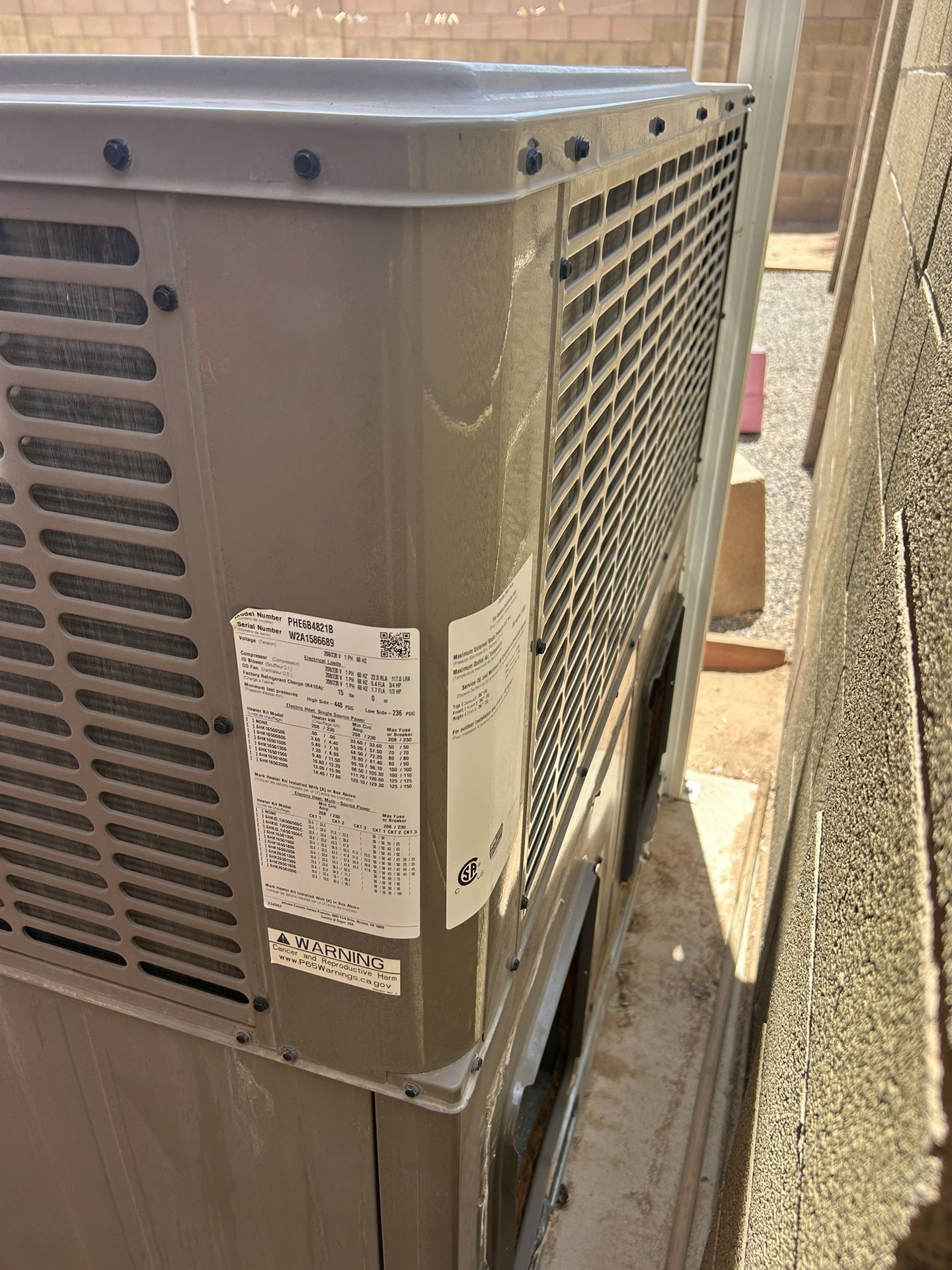 Ton 16 Seer York Heat Pump Package Unit