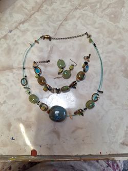Necklace, Bracelet, and Earrings